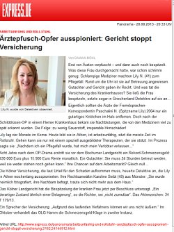 Bericht im Kölner Express vom 28.08.2013